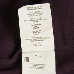 مملوكة مسبقًا Dries van Noten Purple Gabrina Sequin Embellished Chiffon Mini Skirt XS