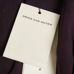 مملوكة مسبقًا Dries van Noten Purple Gabrina Sequin Embellished Chiffon Mini Skirt XS