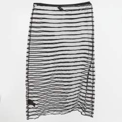 Pre Owned تنورة دريز فان نوتن تول شفاف مخطط سوداوي بقلم رصاص صغيرة