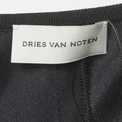 Pre Owned Dries van Noten Black Stretch Silk Mini Skirt S