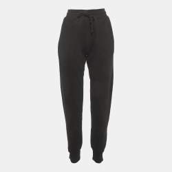 Pre Owned Dries van Noten Black Jersey Sweat Pants L