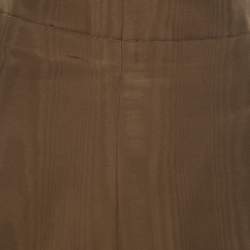 Dries Van Noten Bronze Gold Striped Cotton Blend Maxi Skirt S