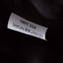 Dries van Noten Black Silk Sequin Embellished Draped Dress L