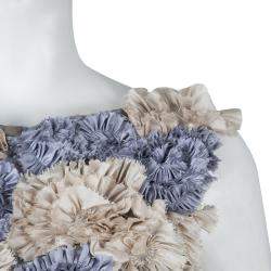 Dries Van Noten Floral Applique Textured Sleeveless Backless Top S