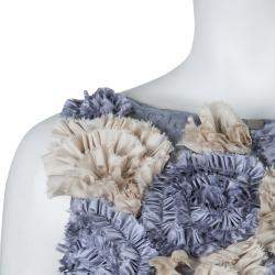 Dries Van Noten Floral Applique Textured Sleeveless Backless Top S