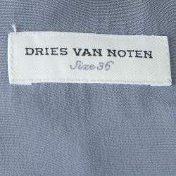 Dries Van Noten Floral Applique Textured Sleeveless Backless Top S