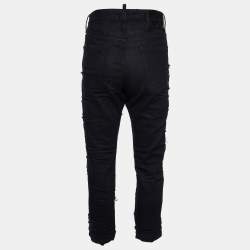 Dsquared2 Black Distressed Denim Jeans L Waist 32"