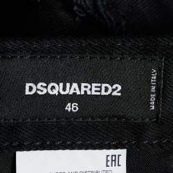 Dsquared2 Black Distressed Denim Jeans L Waist 32"