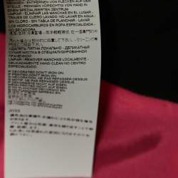 Dsquared2 Black Floral Print Denim and Crepe Gathered Jacket S