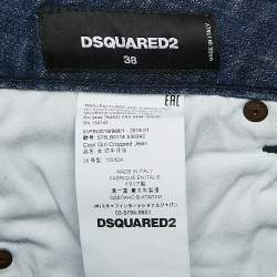 Dsqaured2 Blue Washed Denim Cool Girl Cropped Jeans S Waist 32"