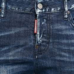 Dsqaured2 Blue Washed Denim Cool Girl Cropped Jeans S Waist 32"