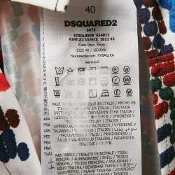 Dsquared2 Multicolor Printed Sateen Easy Dean Shirt S