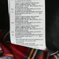 Dsquared2 Red/Blue Scottish Check and Denim Denise Fit Jeans S Waist 29'