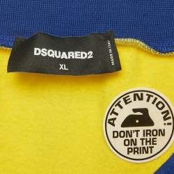 Pre Owned Dsquared2 Colorblocked Cotton Ski Joggers XL