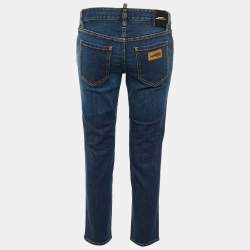 مملوكة مسبقًا بنطلون جينز ديسكويرد2 دنيم أزرق وسط متوسط تويجي - خصر 32"