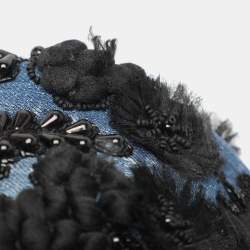 Pre Owned Dsquared2 Blue Denim Embellished Jeans S