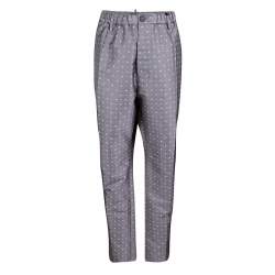 Dsquared2 Grey Contrast Floral Pattern Jacquard Pants XXL