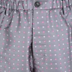 Dsquared2 Grey Contrast Floral Pattern Jacquard Pants XXL