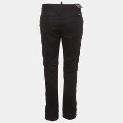 Pre Owned Dsquared2 Black Gabardine Londean Slim Fit Trousers M