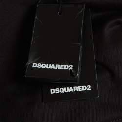 Pre Owned Dsquared2 Black Gabardine Londean Slim Fit Trousers M