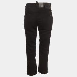 Pre Owned Dsquared2 Black Denim Cool Girl Cropped Jeans M/Waist 34" 