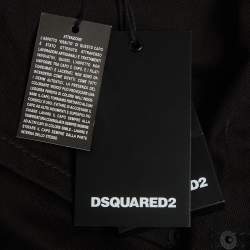 Pre Owned Dsquared2 Black Denim Cool Girl Cropped Jeans M/Waist 34" 
