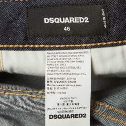 Pre Owned Dsquared2 Blue Denim Skinny Jeans L/Waist 34"