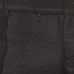 Pre Owned Dsquared2 Black Wool Blend Satin Trim Cargo Trousers M