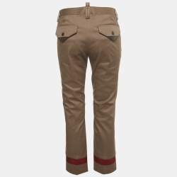 Pre Owned Dsquared2 Grey Chino Cropped Tailored Trousers M