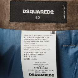 Pre Owned Dsquared2 Grey Chino Cropped Tailored Trousers M