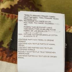 Pre Owned Dsquared2 Green Camouflage Print Nylon Cropped Cargo Pants M