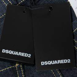 Pre Owned Dsquared2 Indigo Dark Wash Stretch Denim Dalma Hot Pants S