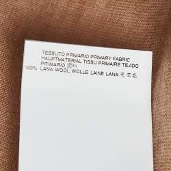 Pre Owned Dsquared2 Brown Wool Knit Shoulder Trimmed Polo Tshirt M