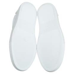 Pre Owned Dsquared2 White Leather Logo Low Top Sneakers Size 39