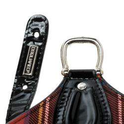 Dsquared2 Red Chequered Wool Corset Belt