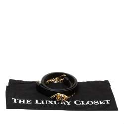 Dsquared2 Black Leather Chain Belt 95CM