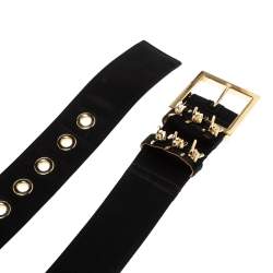 Dsquared2 Black Satin Wire Buckle Belt 90CM