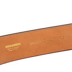 Dsquared2 Black Satin Wire Buckle Belt 90CM