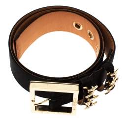 Dsquared2 Black Satin Wire Buckle Belt 90CM