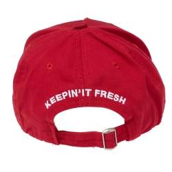 Pre Owned Dsquared2 Red Logo Appliqued Cotton Baseball Cap