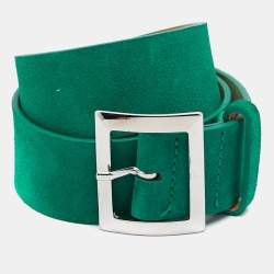 Dsquared2 Green Suede Buckle Belt M