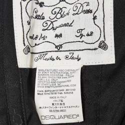 Dsquared2 Black Wool Blend Strapless Mini Dress M