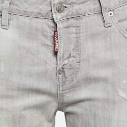 Dsquared2 Grey Distressed Denim Jeans S Waist 32"
