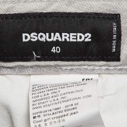 Dsquared2 Grey Distressed Denim Jeans S Waist 32"
