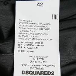 Dsquared2 Multicolor Leather Paneled Glam Rock Biker Jacket M