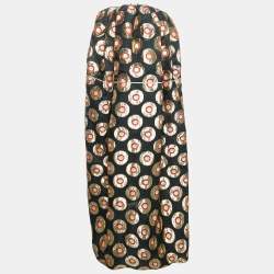 Dsquared2 Black Lurex Blend Jacquard Long Coat M