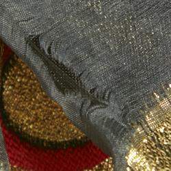 Pre Owned Dsquared2 Black Lurex Blend Jacquard Long Coat M