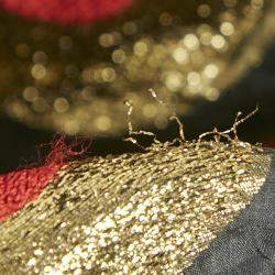 Pre Owned Dsquared2 Black Lurex Blend Jacquard Long Coat M