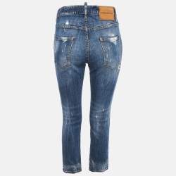 Dsquared2 Blue Distressed Denim Cool Girl Jeans S Waist 30"