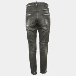 Dsquared2 Black Distressed Denim Dan Jeans S Waist 30"